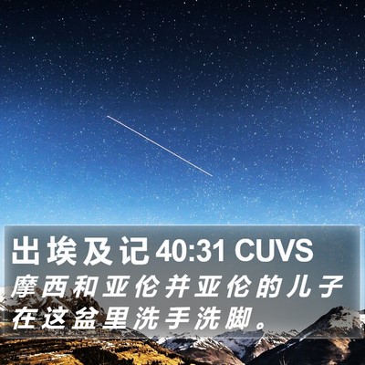 出 埃 及 记 40:31 CUVS Bible Verse Image