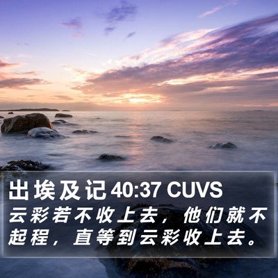出 埃 及 记 40:37 CUVS Bible Verse Image