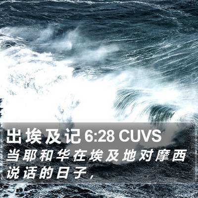 出 埃 及 记 6:28 CUVS Bible Verse Image