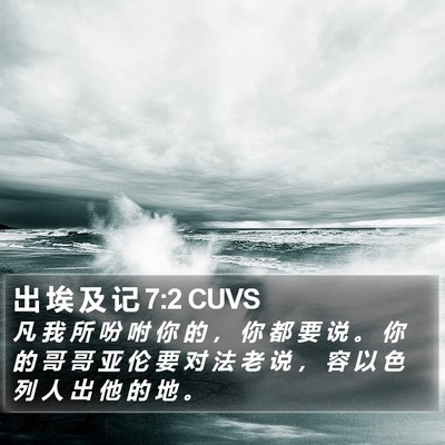 出 埃 及 记 7:2 CUVS Bible Verse Image