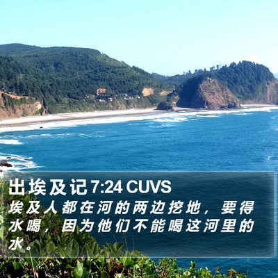出 埃 及 记 7:24 CUVS Bible Verse Image