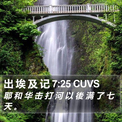 出 埃 及 记 7:25 CUVS Bible Verse Image