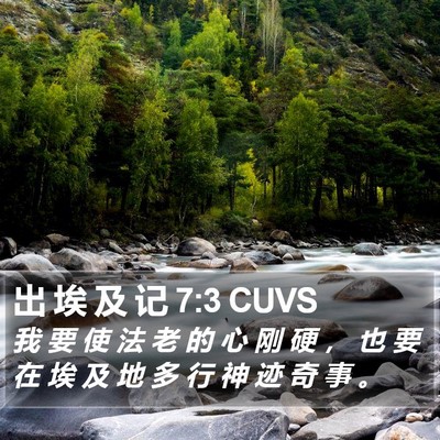出 埃 及 记 7:3 CUVS Bible Verse Image