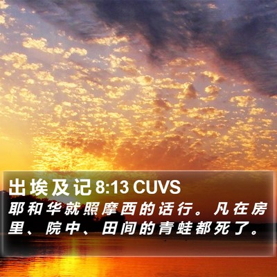 出 埃 及 记 8:13 CUVS Bible Verse Image