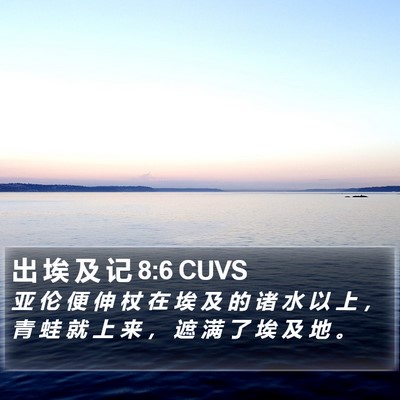 出 埃 及 记 8:6 CUVS Bible Verse Image