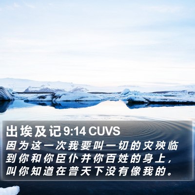 出 埃 及 记 9:14 CUVS Bible Verse Image