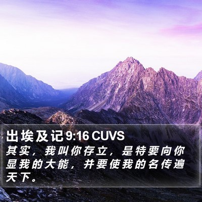 出 埃 及 记 9:16 CUVS Bible Verse Image