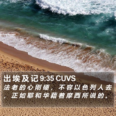 出 埃 及 记 9:35 CUVS Bible Verse Image