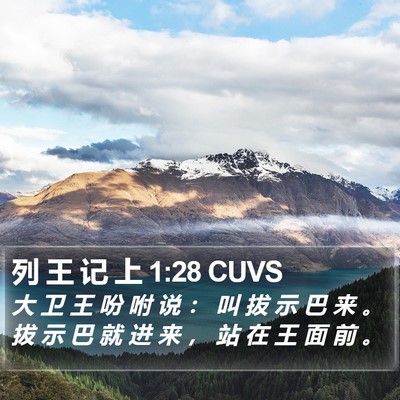 列 王 记 上 1:28 CUVS Bible Verse Image