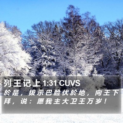 列 王 记 上 1:31 CUVS Bible Verse Image