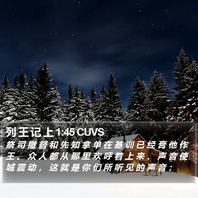 列 王 记 上 1:45 CUVS Bible Verse Image