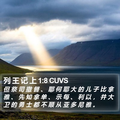 列 王 记 上 1:8 CUVS Bible Verse Image