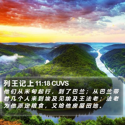 列 王 记 上 11:18 CUVS Bible Verse Image