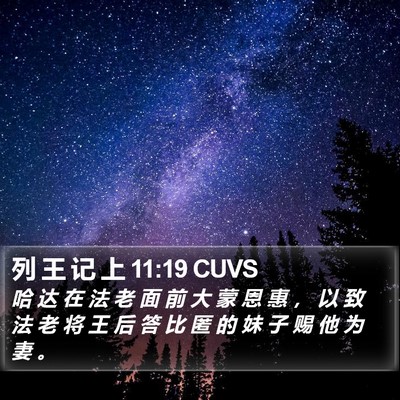 列 王 记 上 11:19 CUVS Bible Verse Image