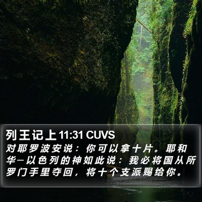 列 王 记 上 11:31 CUVS Bible Verse Image