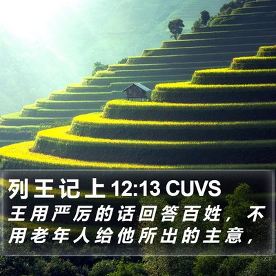 列 王 记 上 12:13 CUVS Bible Verse Image