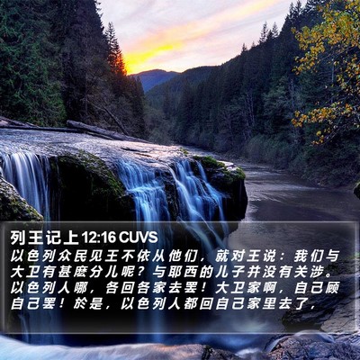 列 王 记 上 12:16 CUVS Bible Verse Image