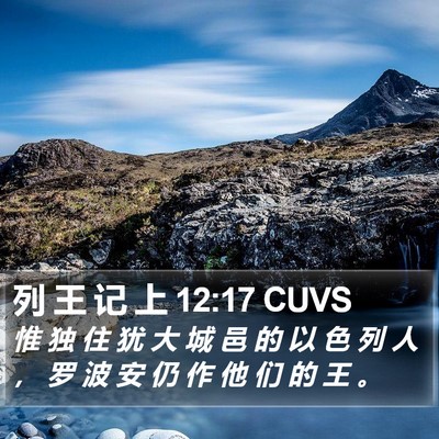 列 王 记 上 12:17 CUVS Bible Verse Image