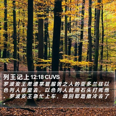 列 王 记 上 12:18 CUVS Bible Verse Image