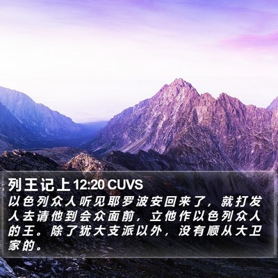 列 王 记 上 12:20 CUVS Bible Verse Image