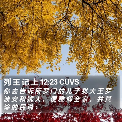 列 王 记 上 12:23 CUVS Bible Verse Image