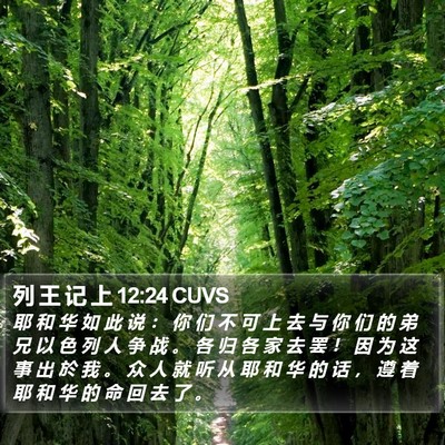 列 王 记 上 12:24 CUVS Bible Verse Image