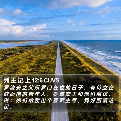 列 王 记 上 12:6 CUVS Bible Verse Image
