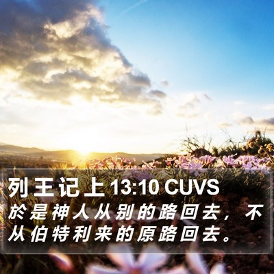 列 王 记 上 13:10 CUVS Bible Verse Image