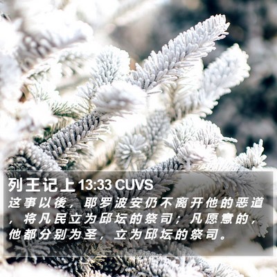 列 王 记 上 13:33 CUVS Bible Verse Image