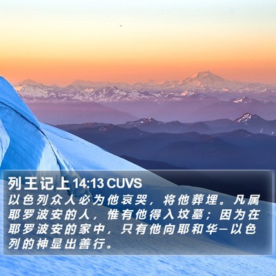 列 王 记 上 14:13 CUVS Bible Verse Image