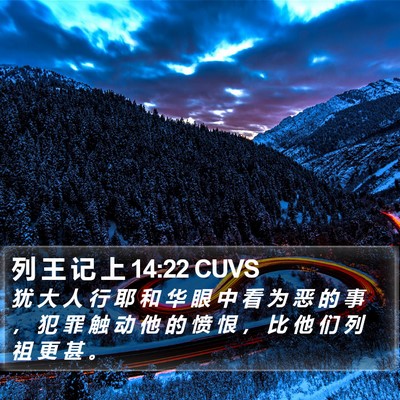 列 王 记 上 14:22 CUVS Bible Verse Image