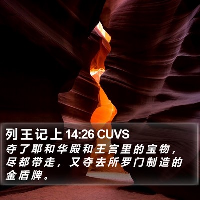 列 王 记 上 14:26 CUVS Bible Verse Image