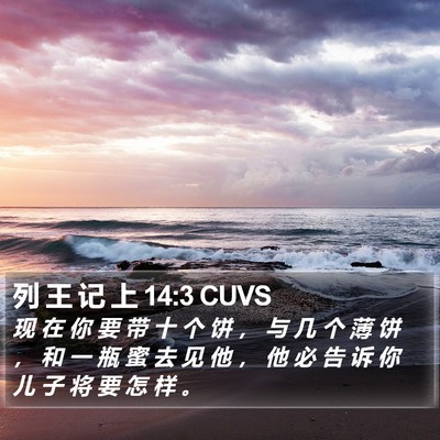 列 王 记 上 14:3 CUVS Bible Verse Image