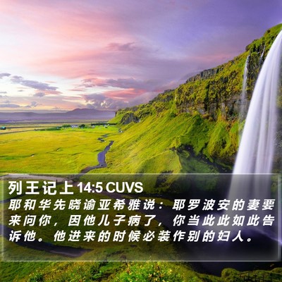 列 王 记 上 14:5 CUVS Bible Verse Image