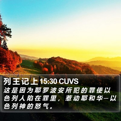 列 王 记 上 15:30 CUVS Bible Verse Image