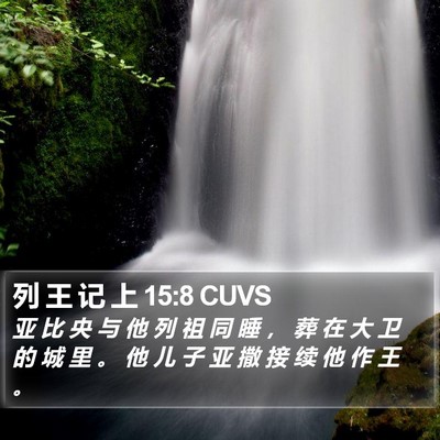 列 王 记 上 15:8 CUVS Bible Verse Image