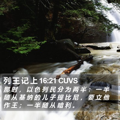 列 王 记 上 16:21 CUVS Bible Verse Image