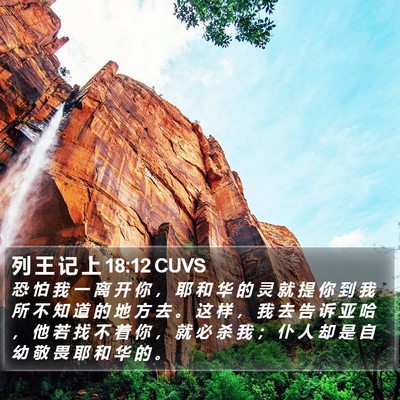 列 王 记 上 18:12 CUVS Bible Verse Image