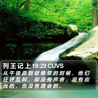 列 王 记 上 18:29 CUVS Bible Verse Image