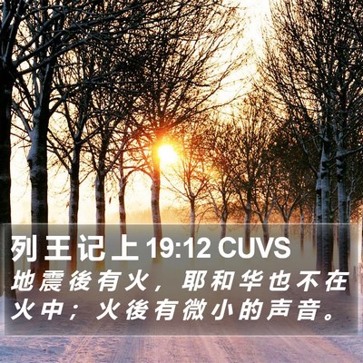 列 王 记 上 19:12 CUVS Bible Verse Image