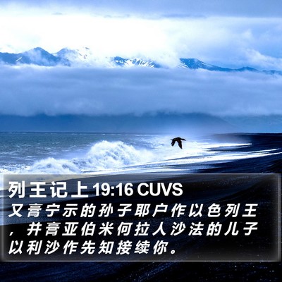 列 王 记 上 19:16 CUVS Bible Verse Image
