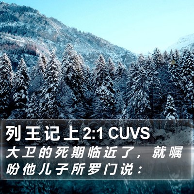 列 王 记 上 2:1 CUVS Bible Verse Image