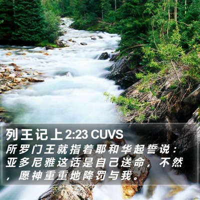 列 王 记 上 2:23 CUVS Bible Verse Image