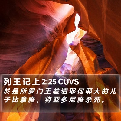 列 王 记 上 2:25 CUVS Bible Verse Image