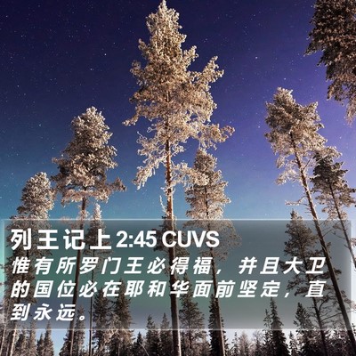 列 王 记 上 2:45 CUVS Bible Verse Image