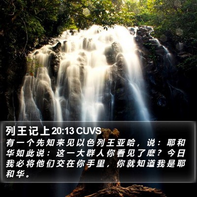 列 王 记 上 20:13 CUVS Bible Verse Image