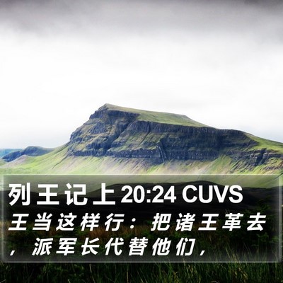 列 王 记 上 20:24 CUVS Bible Verse Image