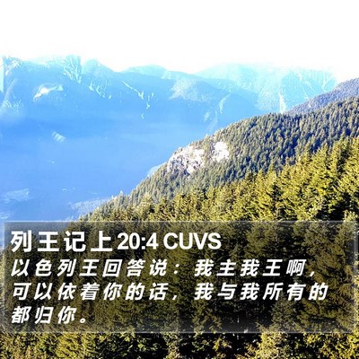 列 王 记 上 20:4 CUVS Bible Verse Image