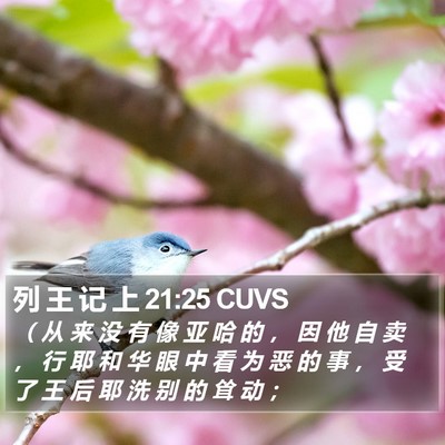 列 王 记 上 21:25 CUVS Bible Verse Image