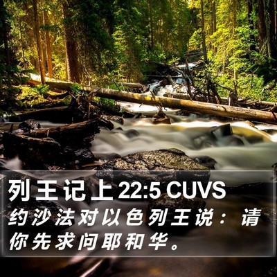 列 王 记 上 22:5 CUVS Bible Verse Image
